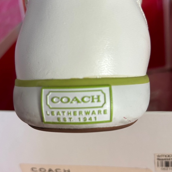 Rare Vintage Coach sneakers Barrett barely worn pink multi lime green piping - Picture 6 of 6